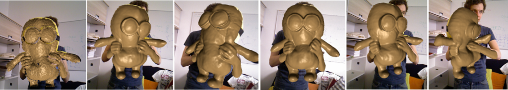 VolumeDeform: Real-time Volumetric Non-rigid Reconstruction